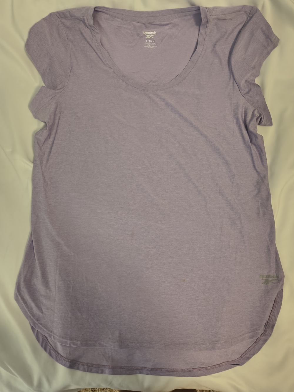 Reebok Women's Lavender Short Sleeve Scoop Neck Tee